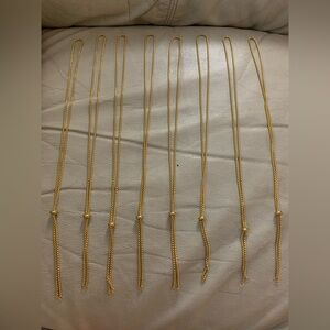 Stainless steel lariat necklace with pouch